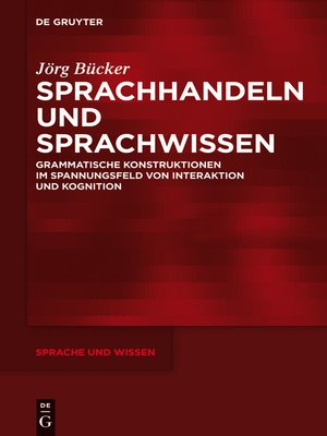 cover image of Sprachhandeln und Sprachwissen